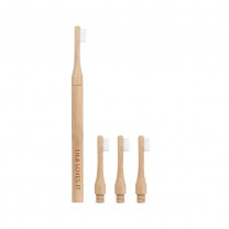Brosse à dents en bambou avec têtes de brosse remplaçables